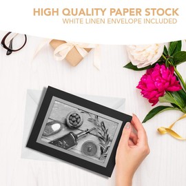 Greeting Cards Black (Insert) BW - Olive Oil Italian Cooking Chef Blank Greetings Card Birthday Kids Party Boys Girls #39329