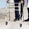 Healvian 2pcs Adjustable Walker Replacement Wheels Lightweight Aluminum Caster for