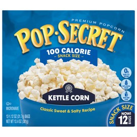 Pop Secret Popcorn, Kettle Corn, 3 Ounce Microwave Bags, 12 Count Box,1.12 Ounce (Pack of 12)