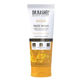 DR.RASHEL Gold Face Wash The Complexion With Licorice Extract With No Parabens, Sls, Silicones & Colour - 100 ml /3.38 Fl Oz