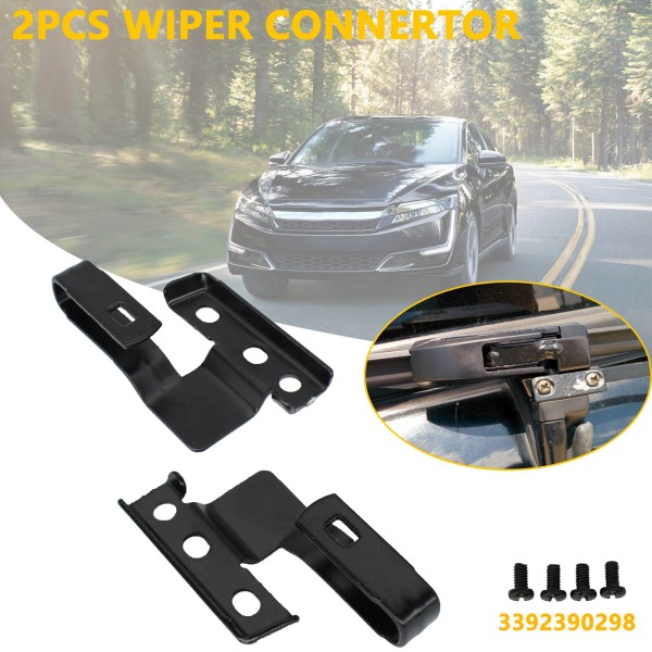 Unbranded 2Pcs Front Windshield Wiper Blade Arm Adapter Mounting Kit