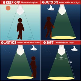 Sengled Motion Sensor Light Bulbs, A19 3000K 800LM Outdoor Indoor LED Bulb, 8.8W (60W Equivalent), Soft White Motion Sensing Bulb Built-in Photocell Sensor for Front Porch Garage Hallway, 2 Pack