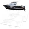 Boat Skeleton Fish Decals - Marine Shark Bone Decoration Fishing