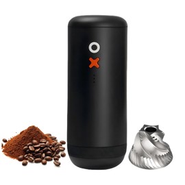 Electric Burr Coffee Grinder – Quiet, Mini, Portable, Adjustable Conical Burr Mill, Precision 20 Grind Settings for Espresso, Pour-Over, French Press Moka by Nuttii,A TIMEMORE Brand (Matte Black)