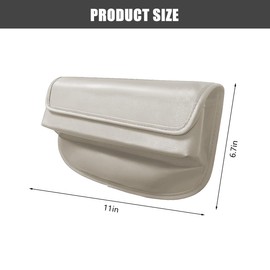 Norkmdi Car Seat Gap Filler Organizer, Leather Vehicle Side Seat Gap Storage Box with Lid for Phone Key Card, L-Capacity Auto Interior Organization, Universal for SUV Sedan Truck (Gray)