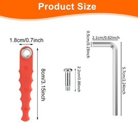 Eyoloty 32 Pack WA0010 Replacement Blades Compatible with Worx WA0004 WG154 WG163 WG160 WG180 WG175 WG155 WG151 String Trimmers Polycarbonate Head,Flexible Blades with Screw Parts-Orange (37 Pack)