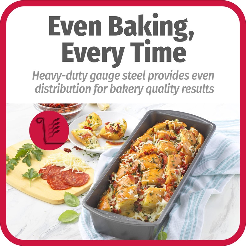 GoodCook Nonstick Loaf Pan Extra-Large Heavy-Duty Steel Bakeware with Easy-Clean