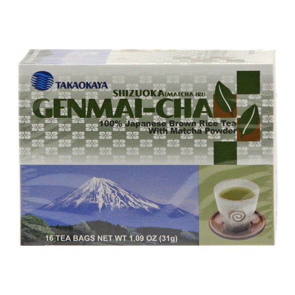 Shizuoka Genmai Brown Rice Tea with Matcha Powder 16 Count (1.09 ounce)