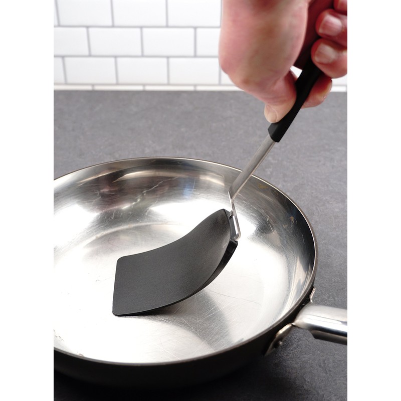 RSVP International Kitchen Tool Collection Flexible Nylon Spatula, Stainless Steel