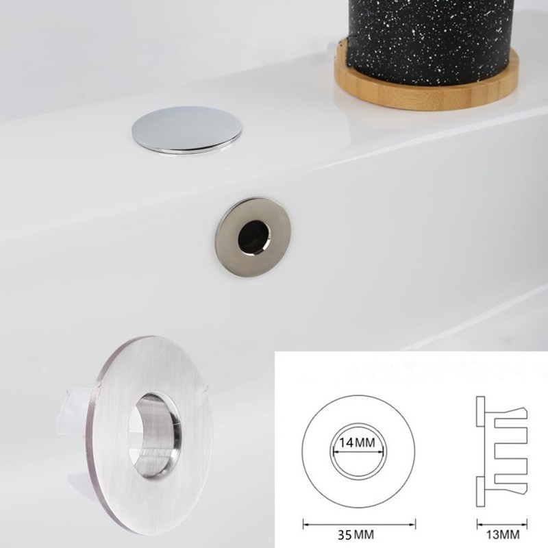 Sink Overflow Ring Brushed Nickel Bathroom Vanity Sink Overflow Cover