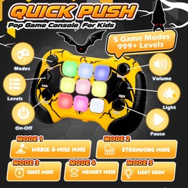 Quick Push Pop Kids Sensory Boys Toys Age 5 6 7 8 Year Old, Handheld Games Consoles Autism Toys Gifts for 5 6 7 8 9 11 12 Year Old Boys Girls Child Teen