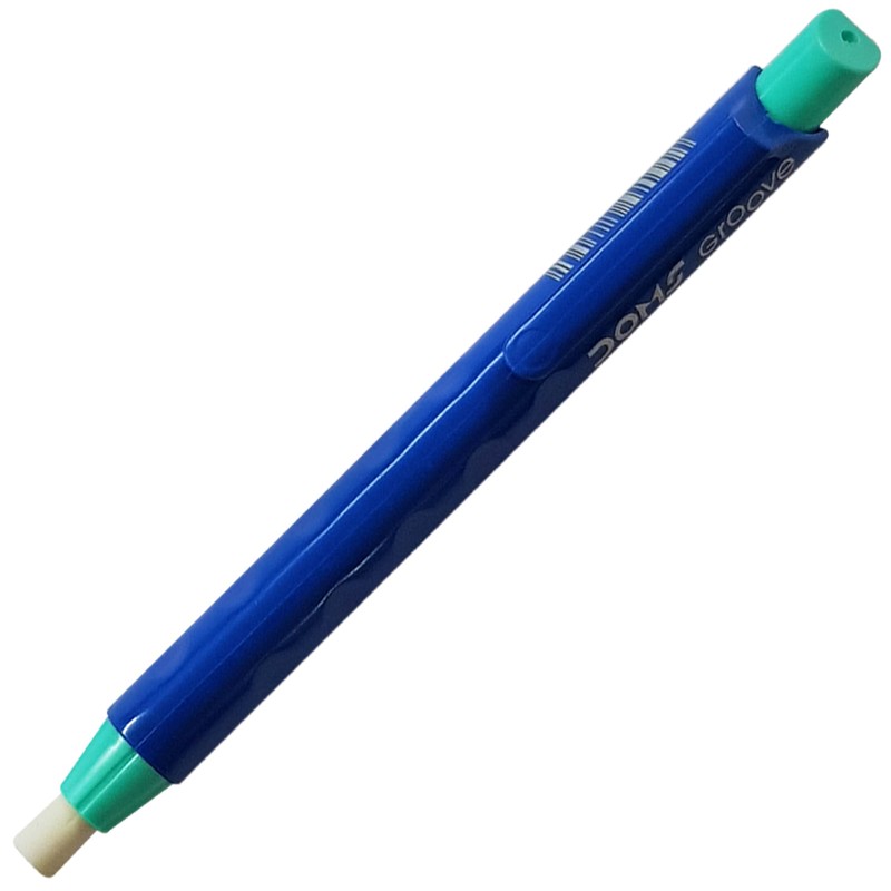 Groove Retractable Click Pencil Eraser, GREEN Body, Pack of 1,