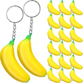 Jexine Llavero de Plátano Elástico Juguete Antiestrés para Niños y Adultos Suministros Divertidos para Fiestas Cumpleaños Regalos para Compañero de Clase Colega Amigo