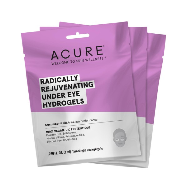 ACURE | parches de hydrogel rejuvenecedor para ojos, fórmula rejuvenecedora