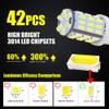 20pcs Super Bright RV Trailer 921 194 T10 3014 42-SMD