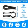 HKYLRAT 5Pcs ﻿Gas Stove Knob Locks, Safety and Proofing Proof