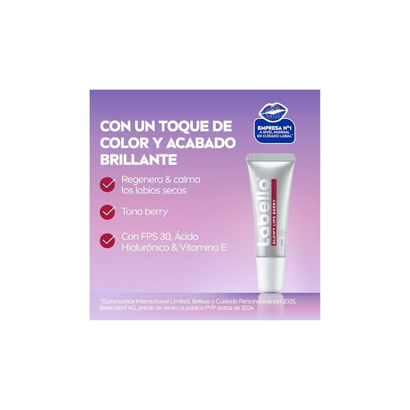LABELLO Bálsamo Labial Glowy Lips Berry + FPS 30