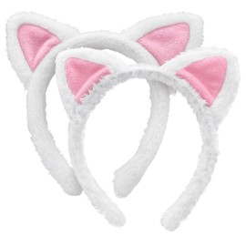 Orejas De Gato, Diademas Para Niñas, 2 Diademas De Felpa Suave Con Orejas De Gato Kawaii, Para Uso Diario, Fiestas Y Regalos, Tamaño 16 * 18 cm