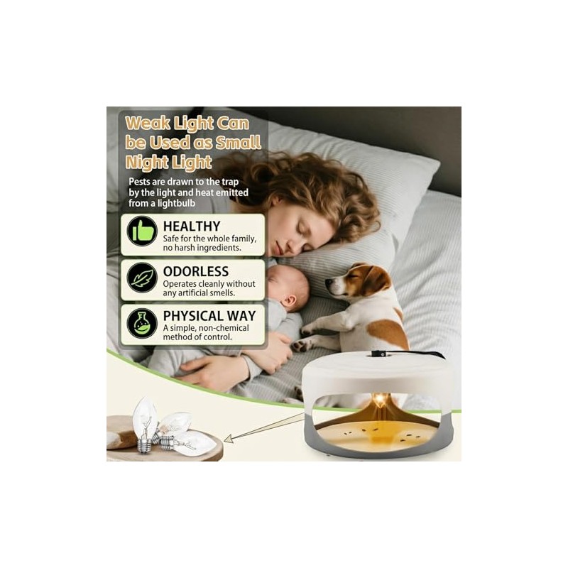 4 Packs Flea Traps for Inside Your Home, Effective Flea