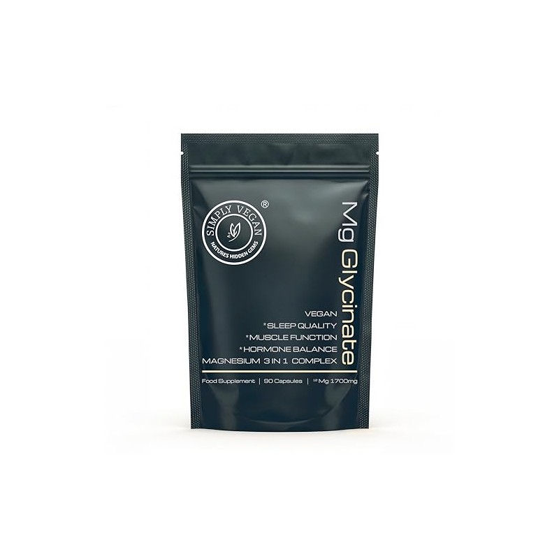 Vegan Magnesium Glycinate 1700mg | High Absorption Magnesium Bisglycinate |