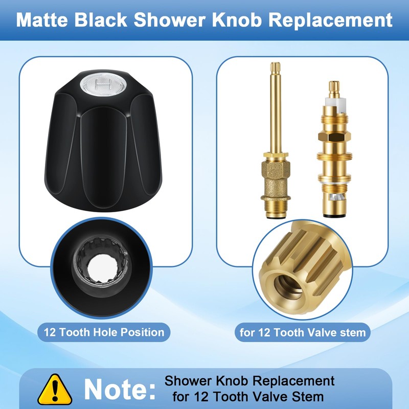 UCDETD Metal Shower Knobs 3 Piece Replacement, Compatible with Price