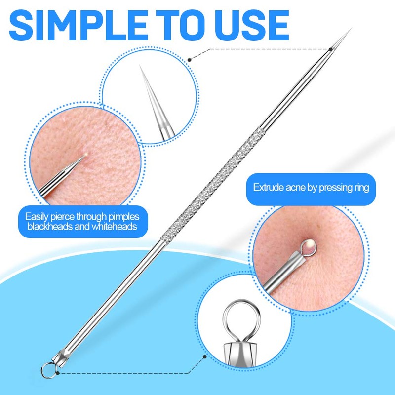 Teenitor Pimple Extractor Acne Treatment Tool Surgical Grade Blackhead Comedone