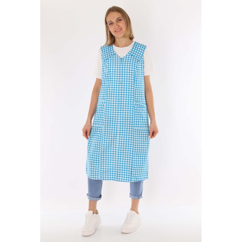 Women's zip gown, sleeveless apron, kitchen apron, household apron, smock