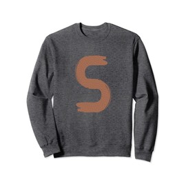 Creative Bold Leather Letter S - Design - Alphabet - Marker Sweatshirt