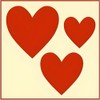 Folk Art Heart Set 2 Stencil - Set of 3
