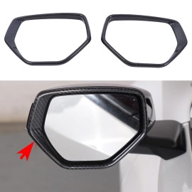 cartiangoUS Dry Carbon Fiber Side View Mirror Frame Cover Ring Fit For Corvette C8 2020-up