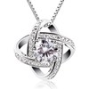 B.Catcher Women's Necklace, Jewellery, Pendant, 925 Sterling Silver Twist Cube