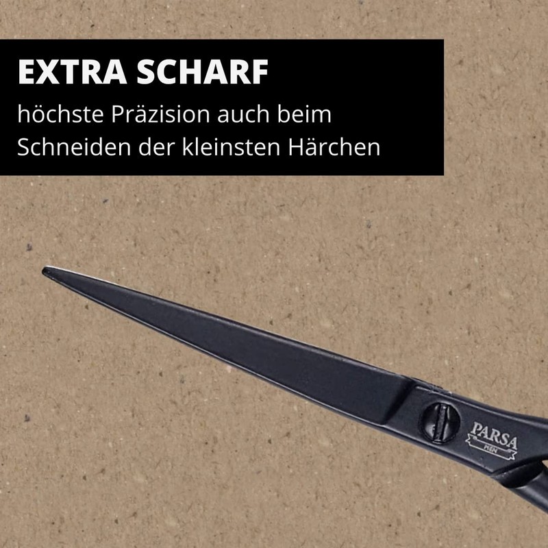 Parsa Men Professional Hair Scissors, Beard Scissors with Single-Side Micro