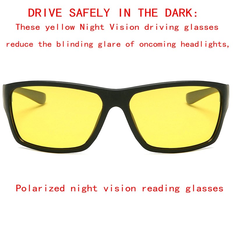 mincl Full lens Polarized Reading Sunglasses for Men Driving Running