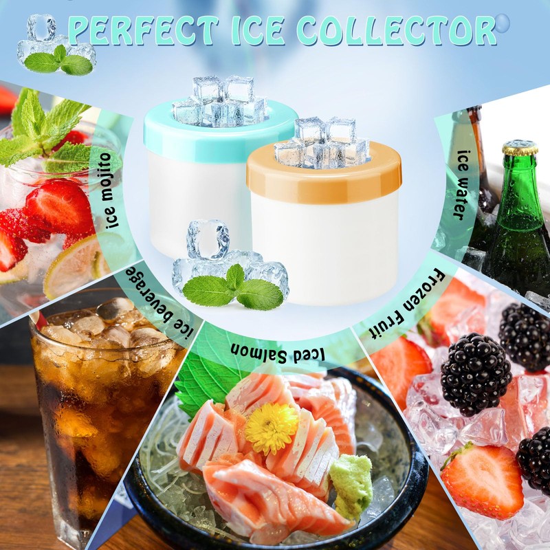 Mumufy Cylinder Silicone Decompress Ice Cube Molds Trays Lattice, Holds