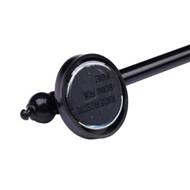 WL.Rocaille Magnetic Curtain Rods for Metal Doors and Window, Multi-Use Adjustable Appliances for Iron and Steel Place, Magnetic Towel Bar 16 to 28 Inch, 4 pack, Black