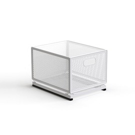 HEVOY Pull Out Cabinet Organizer, Slide Out Drawers Fixed with Adhesive Nano Film, Pantry Shelves Sliding Drawer Storage Organization for Kitchen/Bathroom/Bedroom (11.8*9.4*8.3inch/30*24*21.2cm)