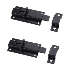 Pack of 2 Door Bolt Stainless Steel Sliding Lock, Stainless Steel Security Door Bolt, Surface Mounted Sliding Bolt for All Types of Interior Doors