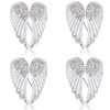 Angel Wings Brooch,4Pcs Crystal Angel Wings Brooch Pin,Angel Pins Fashion