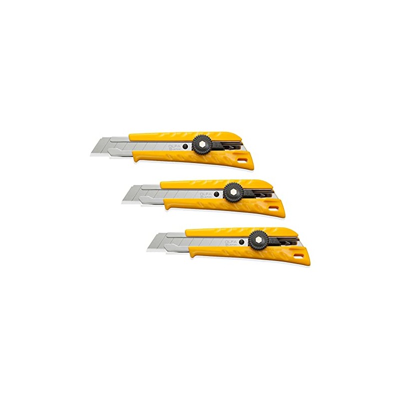 OLFA 5003 L-1 18mm Ratchet-Lock Heavy-Duty Utility Knife (3)