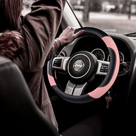 Cubierta de volante de coche de piel, protector antideslizante transpirable para volante de coche, cubierta universal de microfibra de piel para la ma