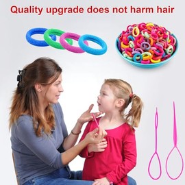 420 Pcs Baby Hair Ties, Small No Damage Elastic Hair Bands for Toddlers, Little Girls and Kids, Soft Ponytail Holders, Baby Hair Accessories(30 Colors