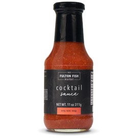 Fulton Fish Market Shrimp & Seafood Cocktail Sauce - Zesty, Bold Flavor, All-Natural, Perfect for Oysters, Clams, Shrimp, and Grilled Shellfish - 11oz