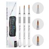 Shine Chance 3Pcs Acrylic Nail Brushes Set Size 2 4