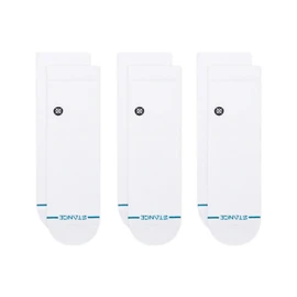 Stance Socks Icon Quarter 3 Pack Men's White (01001) L