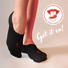 Chili Lifestyle FOOTIES 12 Pairs White or Black Socks, black
