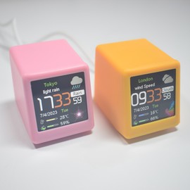 Colorful OLED Multi-Function Information Display WiFi Smart Desktop DIY Creative Clock Weather Station Wireless Indoor Outdoor Thermometer Hygrometer