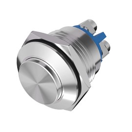 APIELE 16mm Momentary Push Button Switch High Round Cap Waterproof Stainless Steel High Flush Screw Terminals 250V AC 5A 12V 36V DC 2A 1NO SPST