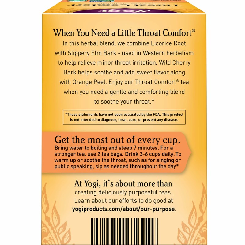 Yogi Tea Throat Comfort - 16 Bags per Pack (4