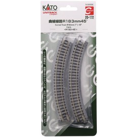 KATO Nゲージ ユニトラックコンパクト曲線線路R183-45° 4本入 20-172 鉄道模型用品