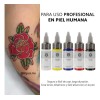 Kit De Tinta Para Tatuaje 5 Colores Vibrantes Ouo 5